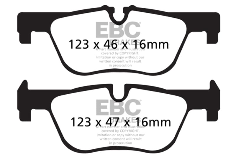 EBC Ultimax2 Brake Pad Set for Urban/Daily Driver OEM Replacement