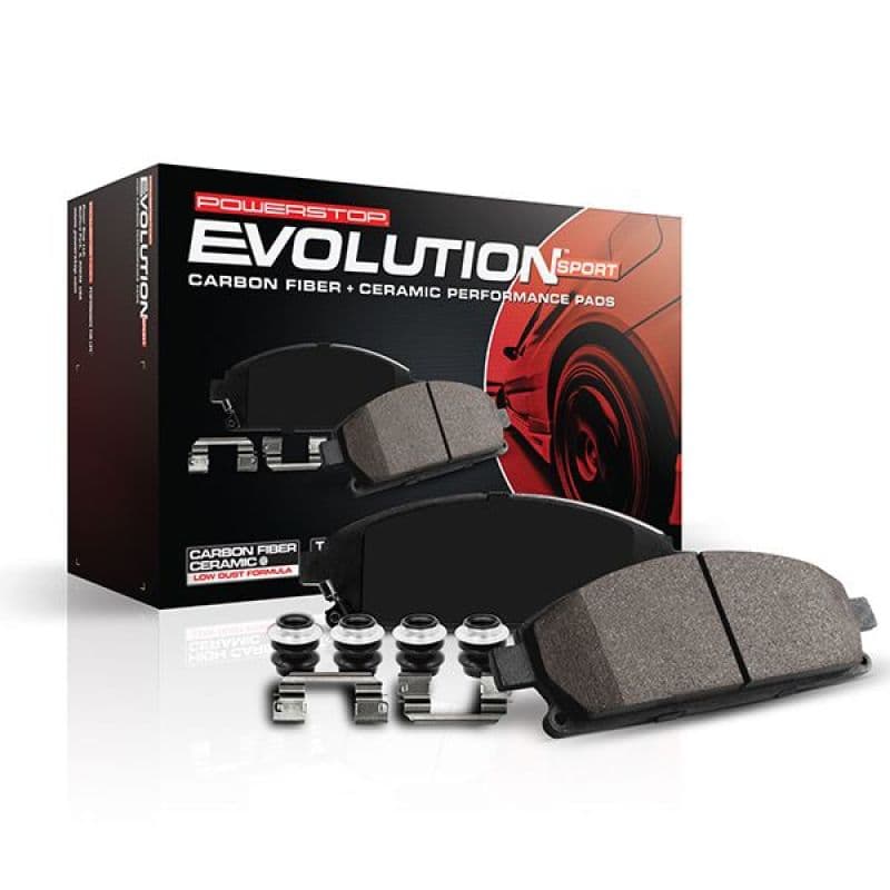 PowerStop Z23 Evolution Ceramic Brake Pads Low-Dust Carbon-Fiber Infused
