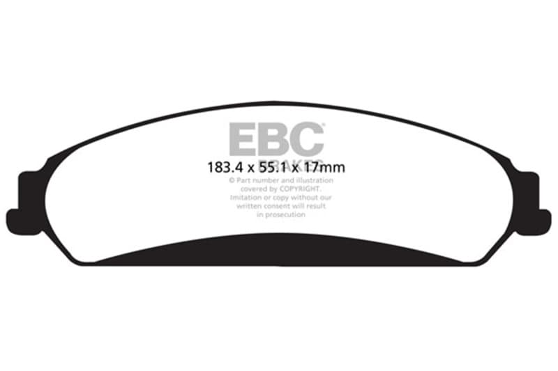 EBC Yellowstuff Brake Pad Set for Street & Track Driving High Brake Effect - Image 2