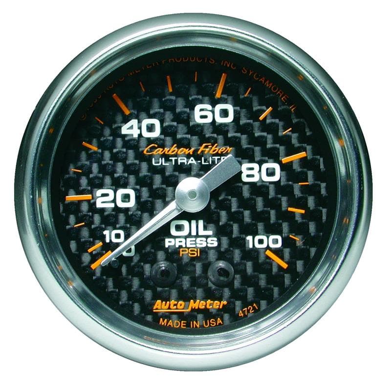 AutoMeter Mechanical Oil Pressure Gauge for Universal 1/8" NPT Connection