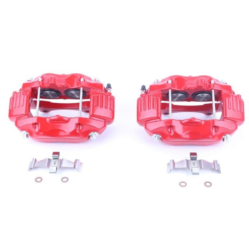 PowerStop Brake Calipers Red Powder Coated Pair Durable High-Temp Finish