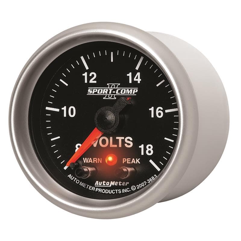 AutoMeter Digital Stepper Motor Voltmeter 8-18V for Negative Ground Systems - Image 3