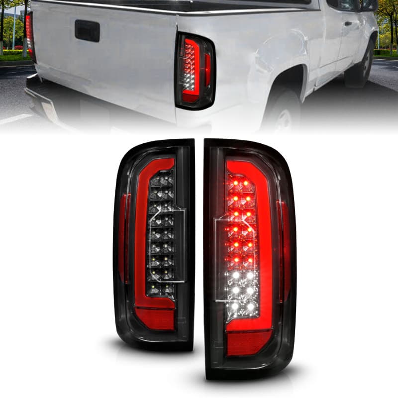 ANZO LED Taillight Assembly for Chevy C6 Clear Lens Black Housing Pair - Image 2