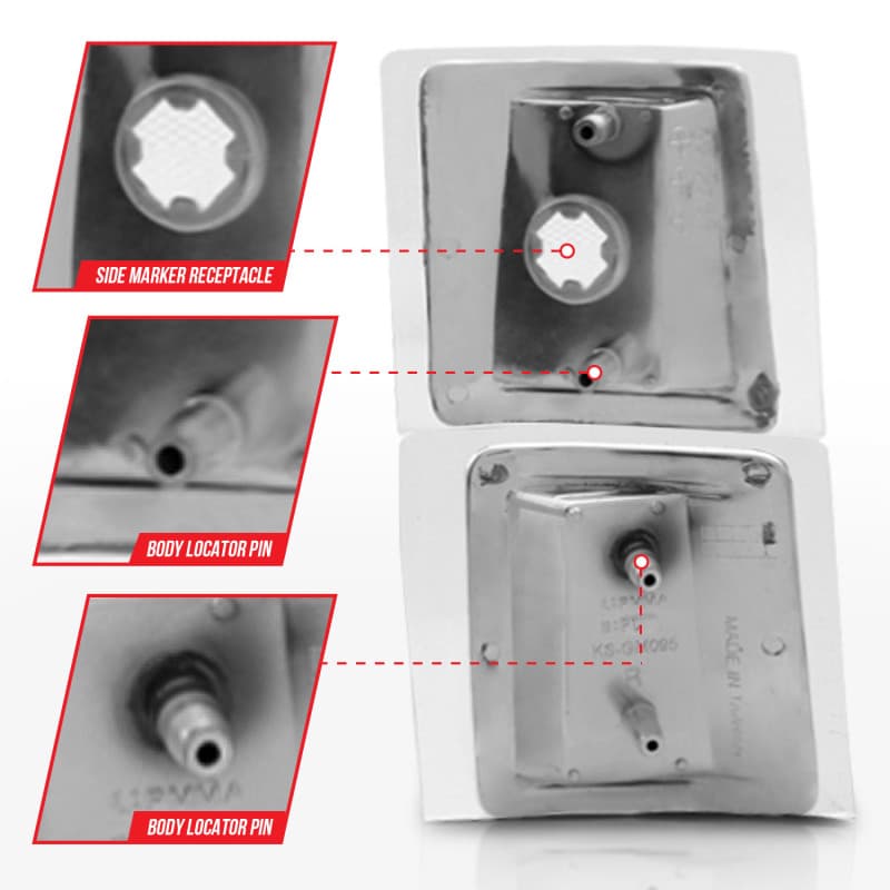 ANZO Cornering Light Assembly for Vehicle Euro Clear Lens Black Housing Pair - Image 5