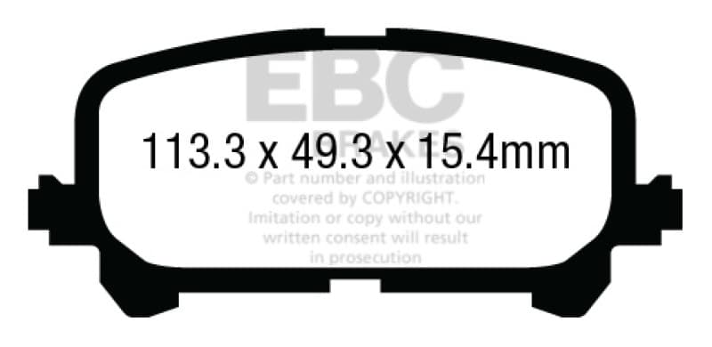 EBC Yellowstuff Brake Pad Set for Street and Track Driving High Performance