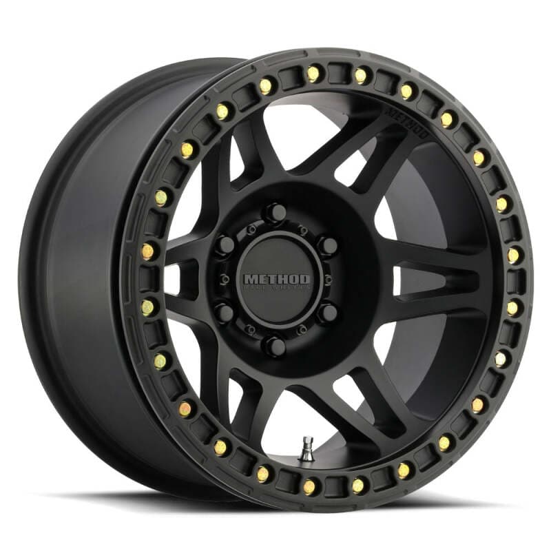 Method Wheels MR106 Beadlock 17x9 8x6.5 130.81mm CB Matte Black