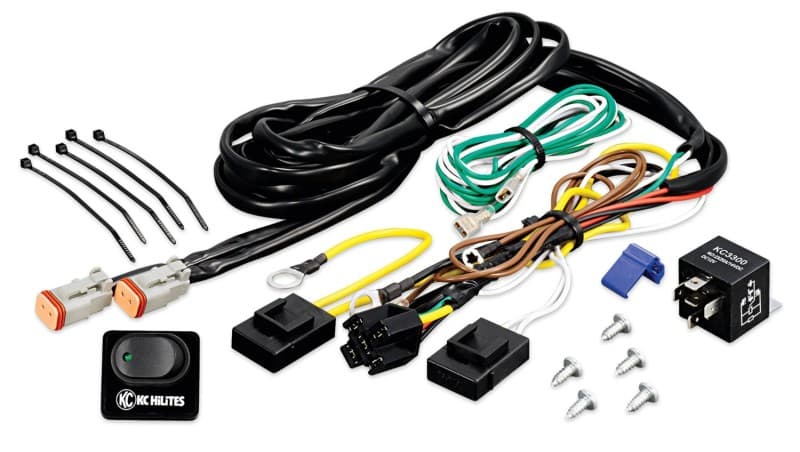 KC HiLiTES Wiring Harness Kit with 40A Relay for Two 130W Lights