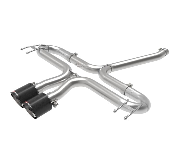 aFe Exhaust Axle Back for Chevy C6 2.5" 304 Stainless Steel Dual 4.5" Carbon ...