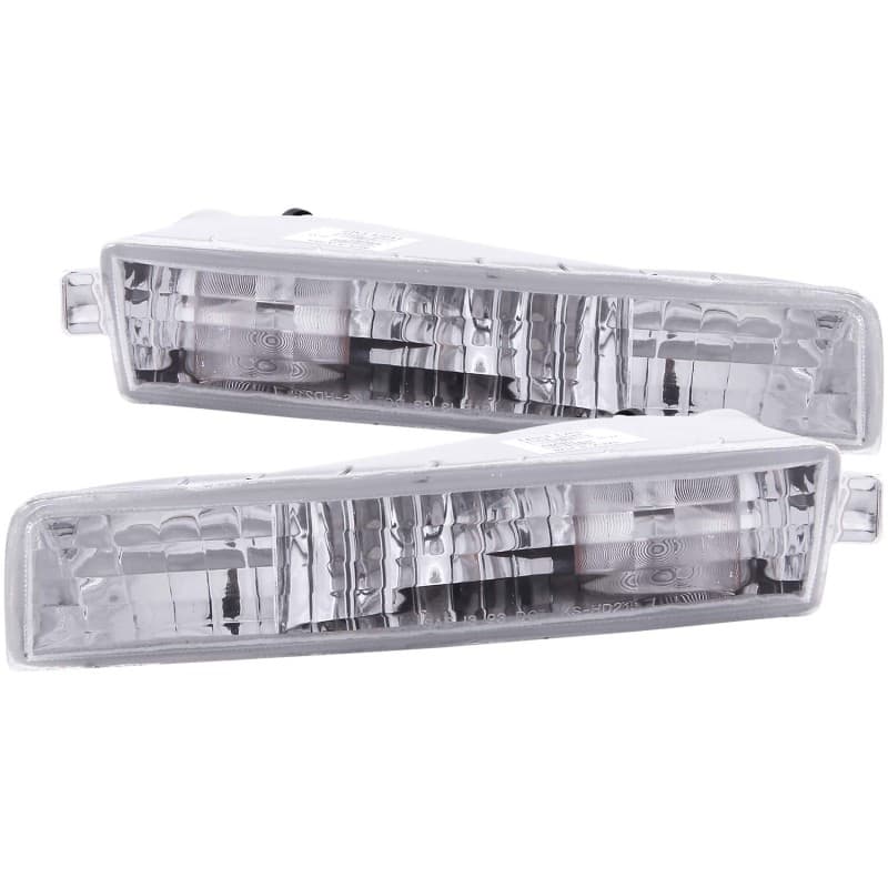 ANZO Euro Parking Lights for Vehicle Clear Lens Chrome Housing Pair