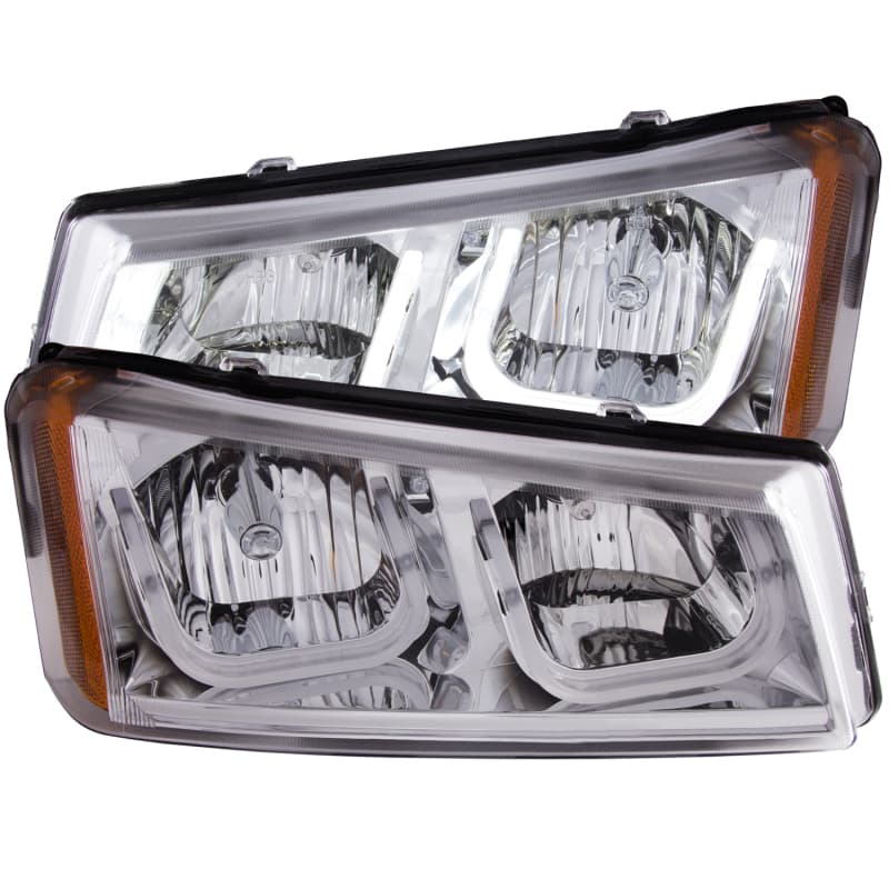 ANZO LED Projector Headlights for Chevy C6 with Clear Lens
