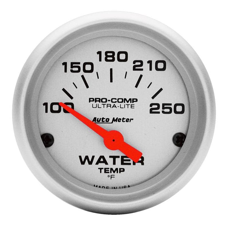 AutoMeter Water Temperature Gauge with 1/8" NPT Transducer for All Vehicles