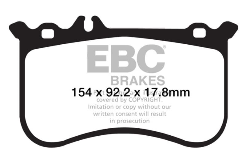 EBC Redstuff Brake Pad Set for Chevy C6 6-Piston High-Performance