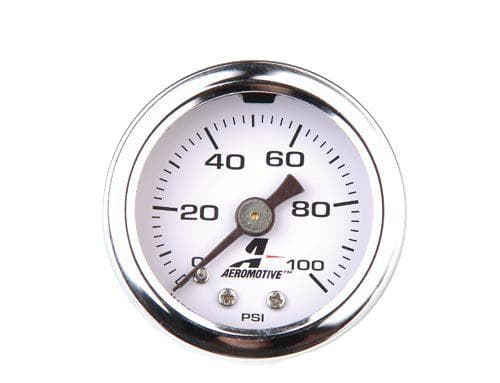 Aeromotive Fuel Pressure Gauge 1.5" Liquid Filled 0-15 PSI 1/8" NPT Male - Image 4