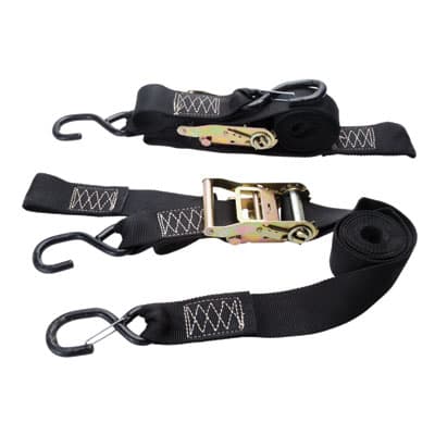 Rider Cargo Ratchet Soft Loop Wide Tie Downs W/Carabiner