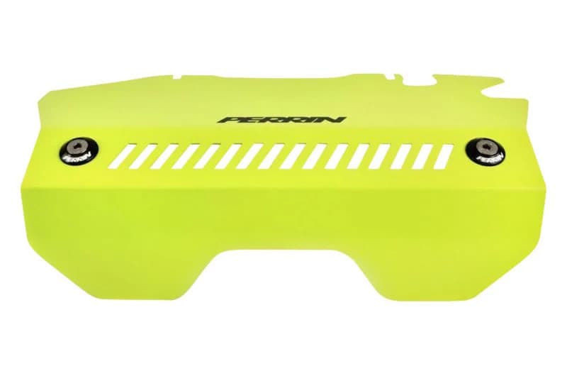 Perrin Performance Pulley Cover for Subaru WRX/STI/Impreza Neon Yellow - Image 3