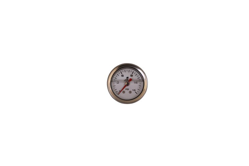 Aeromotive Fuel Pressure Gauge 1.5" Liquid Filled 0-15 PSI 1/8" NPT Male - Image 2
