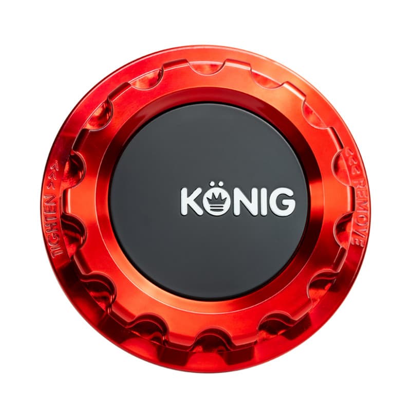 Konig Center Caps for MRK1 Anodized Red Gear Cap with Logo
