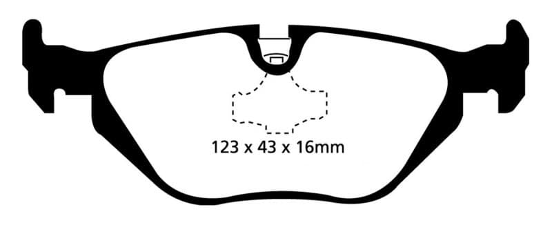 EBC Redstuff Brake Pad Set for Chevy C6 Synthetic Fiber Low Dust - Image 2