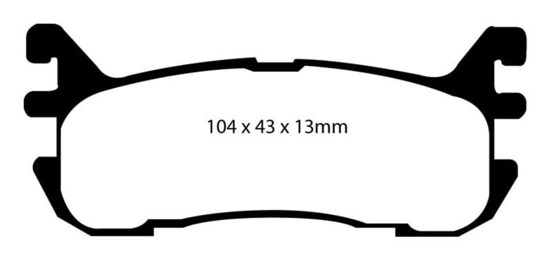 EBC Redstuff Brake Pad Set for Chevy C6 Low Dust Synthetic Fiber Ceramic - Image 2