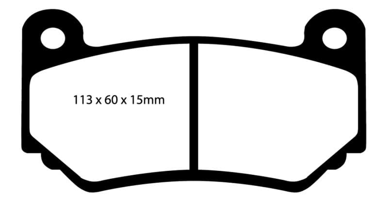 EBC Yellowstuff Brake Pad Set for Street & Track Driving Aramid Fibre Compound - Image 2