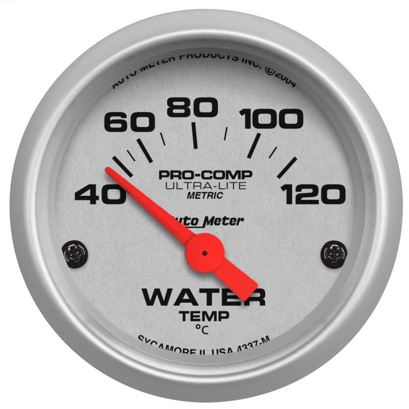 AutoMeter Water Temperature Gauge with 1/8" NPT Transducer for Universal Fit - Image 5