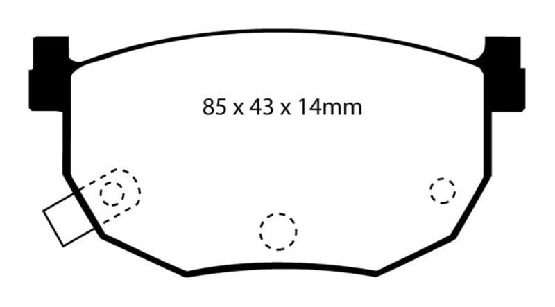 EBC Redstuff Brake Pad Set for Chevy C6 Synthetic Fiber Low Dust - Image 2