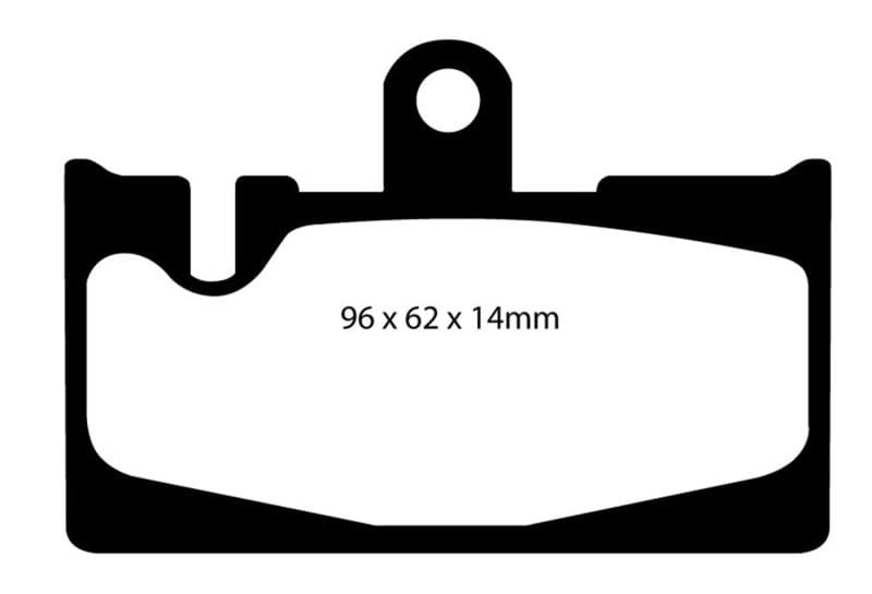 EBC Redstuff Brake Pad Set for Chevy C6 Low Dust Synthetic Fiber Ceramic