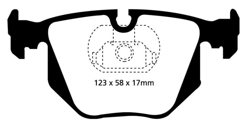 EBC Redstuff Brake Pad Sets for Chevy C6 Low Dust Synthetic Fiber Ceramic - Image 2