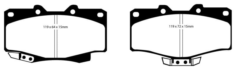 EBC Greenstuff Brake Pad Set for 4x4 Heavy Duty Low Wear Offroad Resistant - Image 3