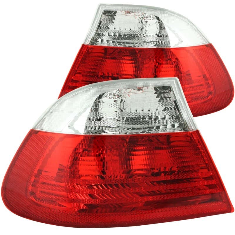 ANZO Tail Light Assembly for 2Dr Models Red/Clear Lens Pair Plug & Play