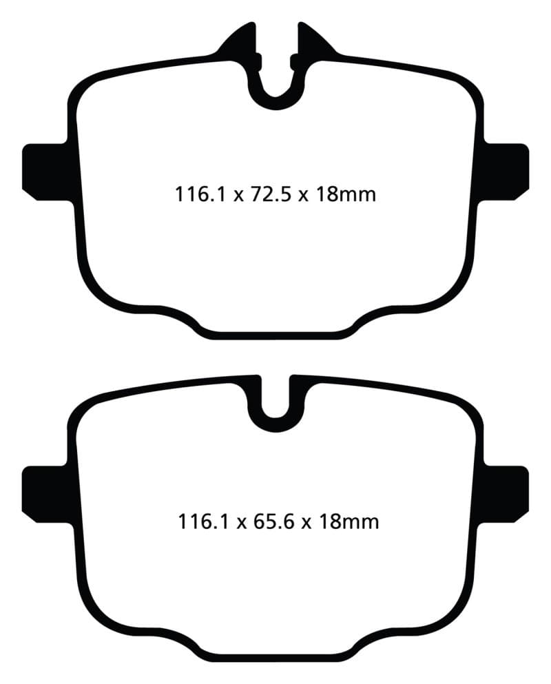 EBC Greenstuff Brake Pad Set for Street Driving High Initial Effect Up to 600°C - Image 3