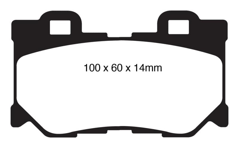 EBC Redstuff Brake Pad Set for Chevy C6 Low Dust Synthetic Fiber Ceramic - Image 3