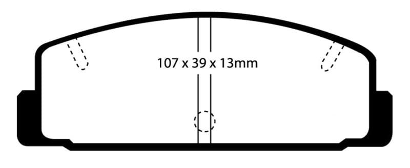 EBC Yellowstuff Brake Pad Set for Street and Track Driving Aramid Fiber Compound - Image 3