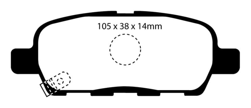 EBC Redstuff Brake Pad Set for Chevy C6 Low Dust Ceramic Compound - Image 3