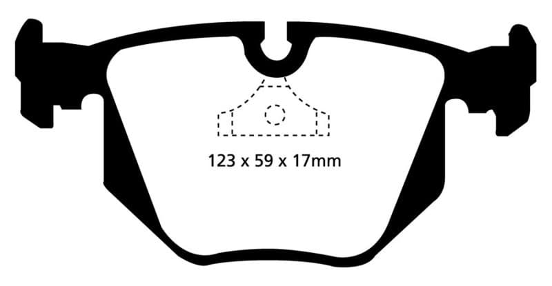 EBC Redstuff Brake Pad Set for Chevy C6 Low Dust Ceramic Compound - Image 2