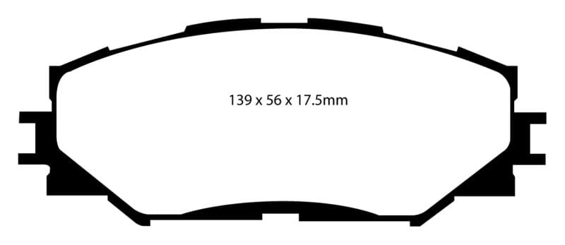 EBC Yellowstuff Brake Pad Set for Street and Track Driving Aramid Fiber Compound - Image 3