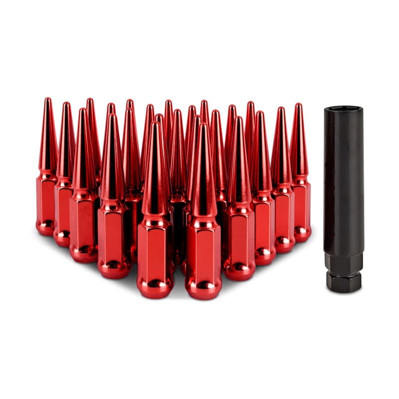 Mishimoto Steel Spiked Lug Nuts M12x1.5 4-Inch Spike 60° Tapered Seat