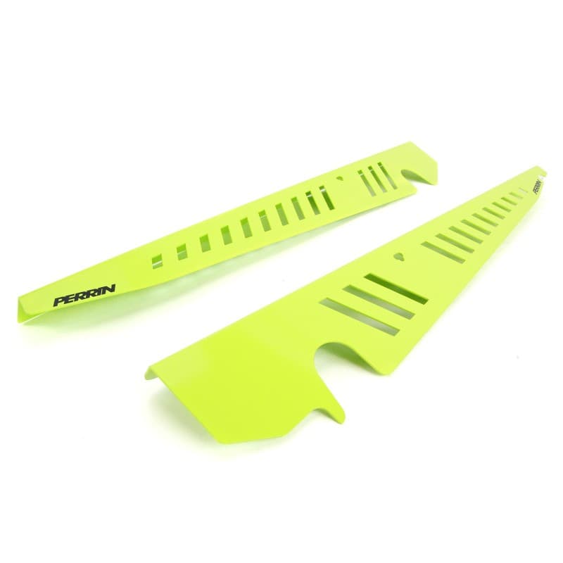 Perrin Performance Fender Shroud Set for 15-21 Subaru WRX/STI Neon Yellow - Image 3