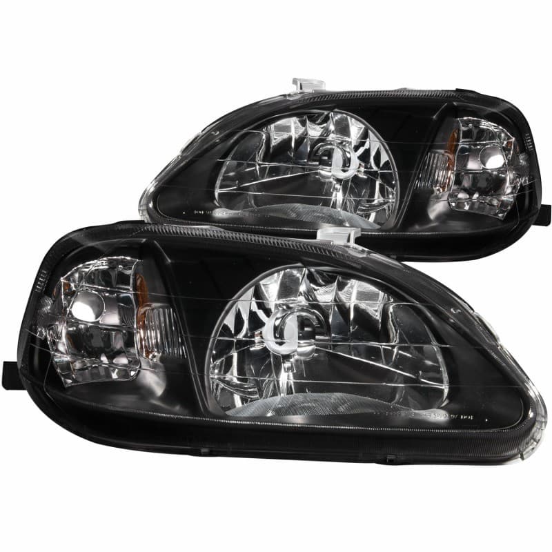ANZO Crystal Headlights Pair Clear Lens Black Housing - Image 5