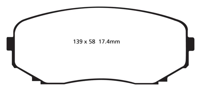 EBC Redstuff Brake Pad Set for Chevy C6 Synthetic Fiber Low Dust