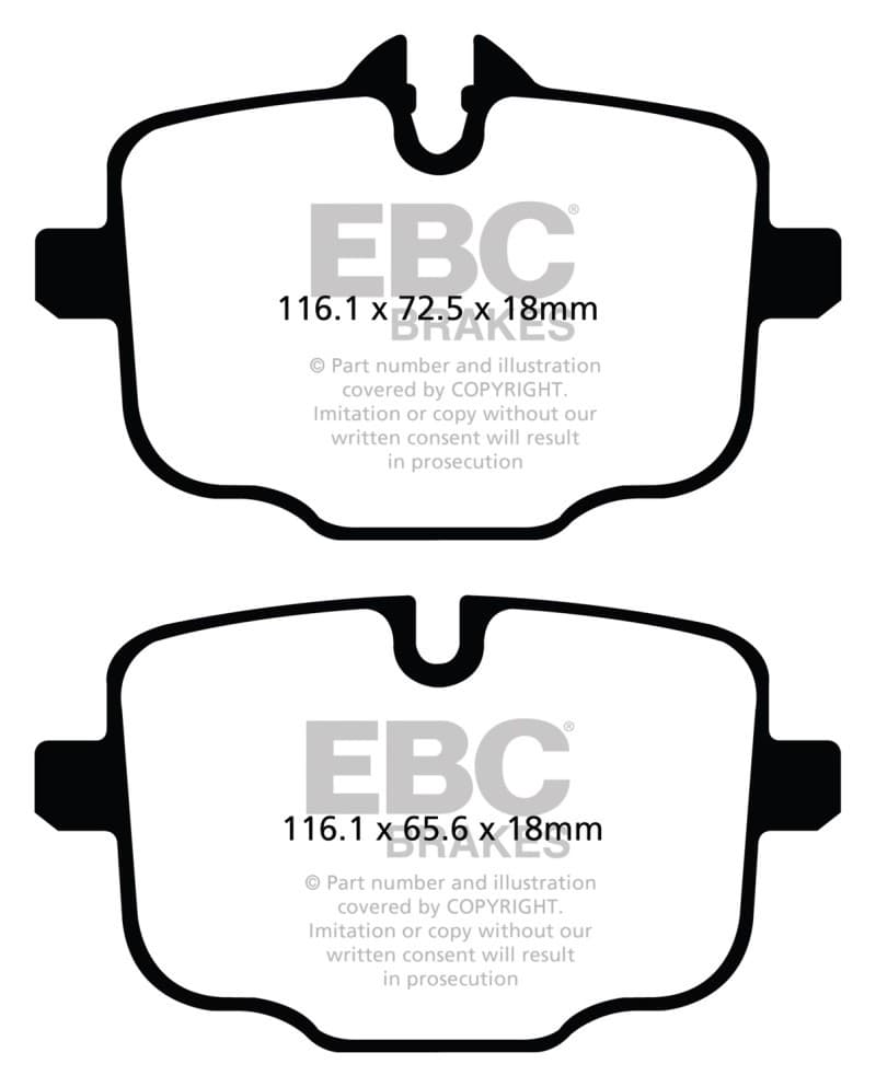 EBC Yellowstuff Brake Pad Set for Street and Track Driving High Performance - Image 3