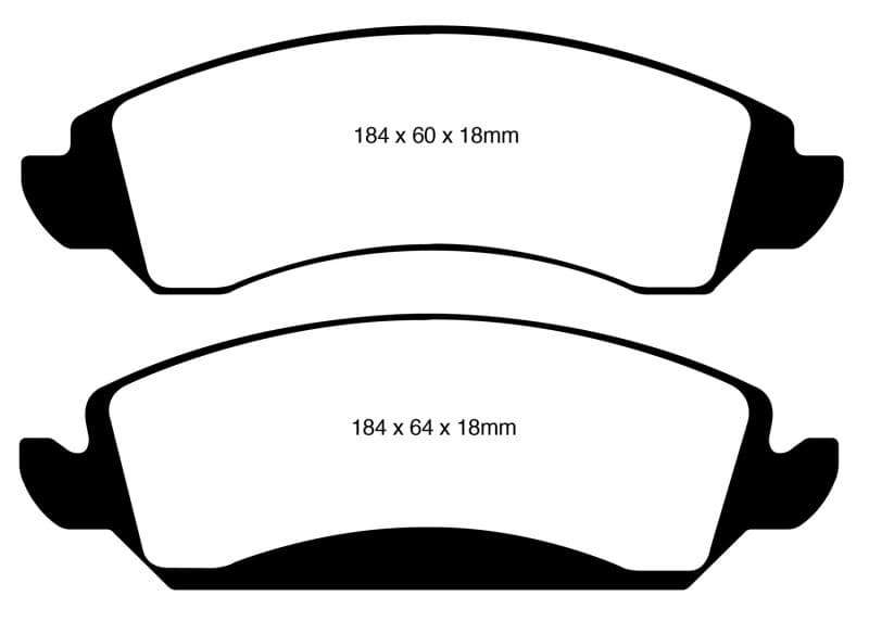 EBC Greenstuff Brake Pad Set for 4x4 Heavy Duty Low Wear Offroad Resistant - Image 3