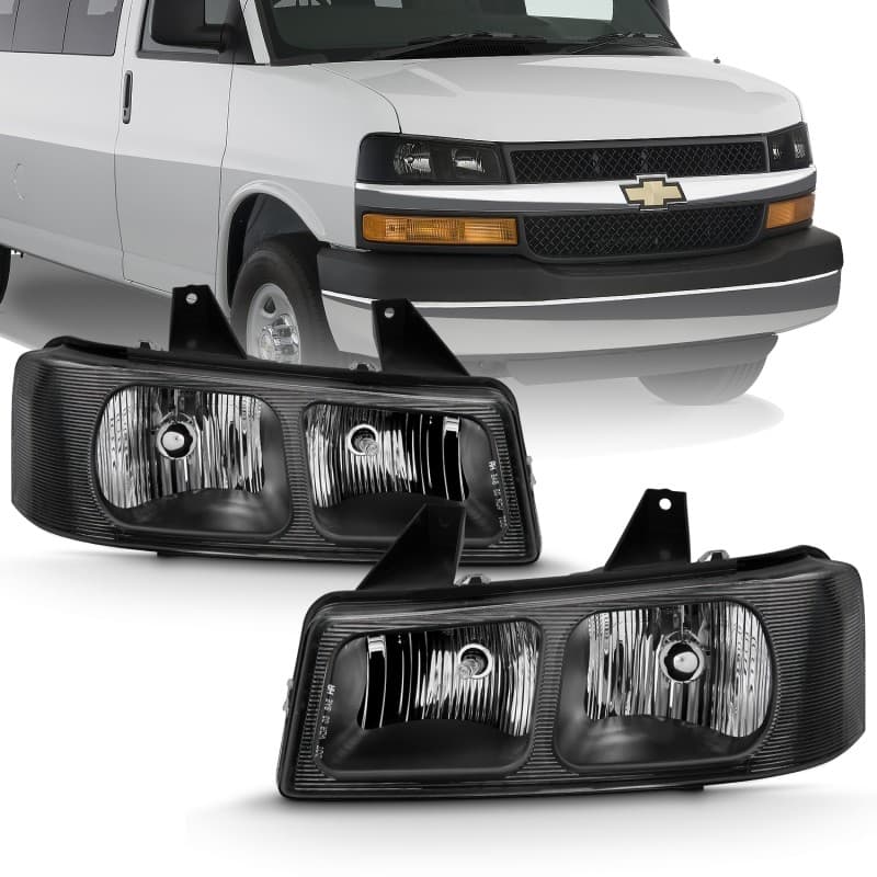 ANZO Crystal Headlights for Chevy C6 Clear Lens Replacement Pair - Image 6