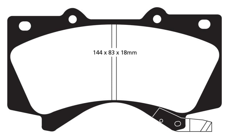 EBC Greenstuff Brake Pad Set for 4x4 Heavy Duty Low Wear Offroad Resistant - Image 2