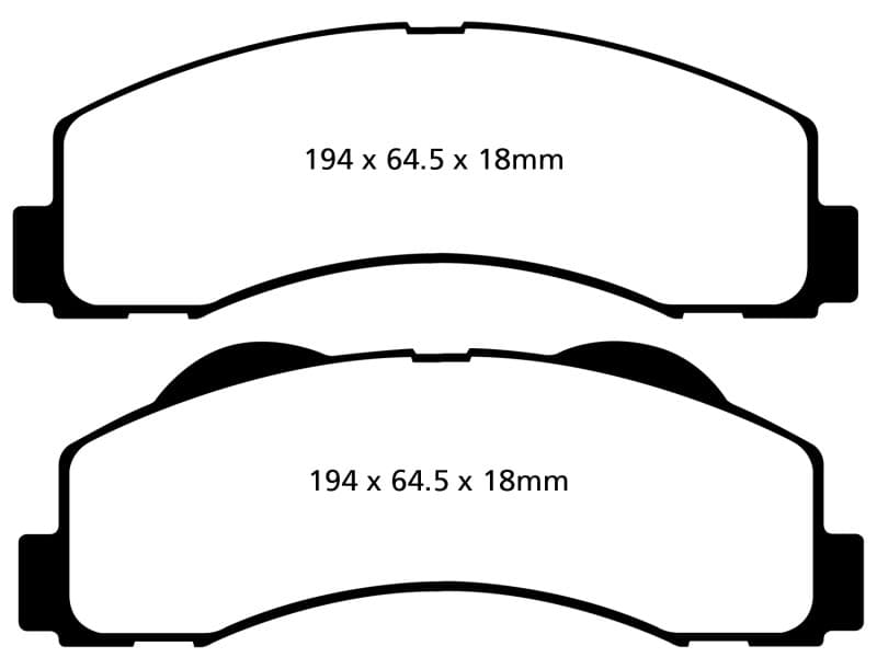 EBC Greenstuff Brake Pad Set for 4x4 Heavy Duty Low Wear Offroad Resistant - Image 3