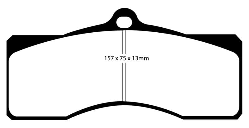 EBC Redstuff Brake Pad Set for Chevy C6 Synthetic Fiber Low Dust