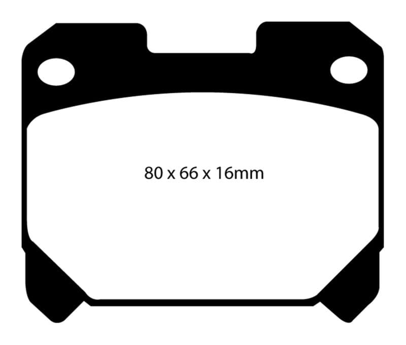 EBC Yellowstuff Brake Pad Set for Street and Track Driving Aramid Fiber Compound - Image 2
