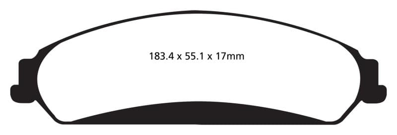 EBC Redstuff Brake Pad Set for Chevy C6 Synthetic Fiber Low Dust - Image 2