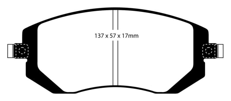 EBC Redstuff Brake Pad Set for Chevy C6 Low Dust Ceramic Fiber Compound
