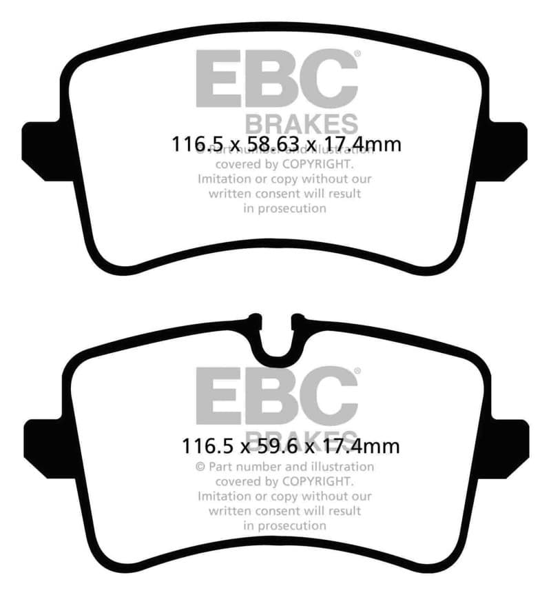 EBC Redstuff Brake Pad Set for Chevy C6 Synthetic Fiber Low Dust - Image 3